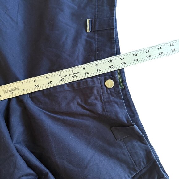 Lauren Ralph Lauren Womens Navy Capri Pants Size 12 Cotton/Elastane Blend - Picture 6 of 7